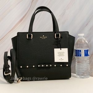 New Kate Spade Jeweled Bow Small Hadlee Satchel